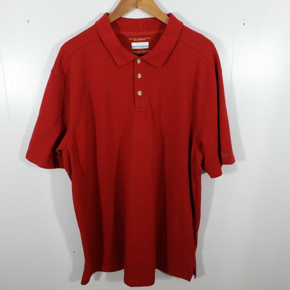 Columbia Other - Columbia Polo Shirt Mens Extra Large Red Stretchy Knit Outdoor Lightweight Golf